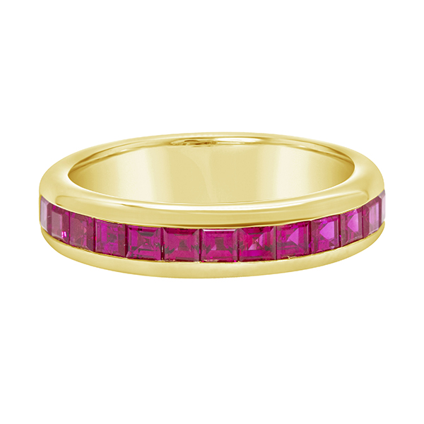 18K Ruby Part Way Band